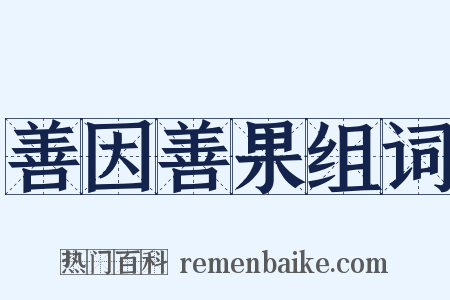 善因善果组词是什么意思的图片